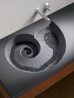 Waschtisch in Form einer Ammonit-Schnecke